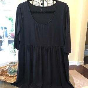 Garnet Hill soft black tunic top
